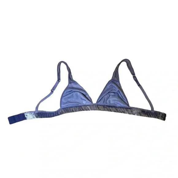 Royal Blue Velvet Bralette Size Small - Picture 3 of 7